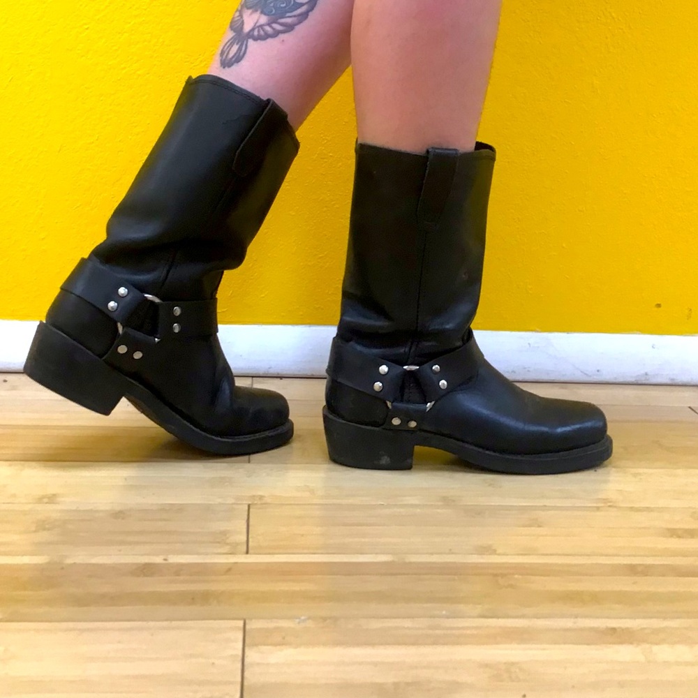 Vintage Dingo Leather Moto Boots